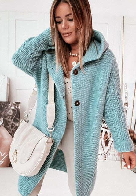 WW | Hooded Knit Cardigan