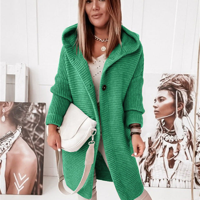 WW | Hooded Knit Cardigan