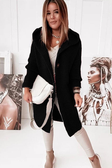 WW | Hooded Knit Cardigan