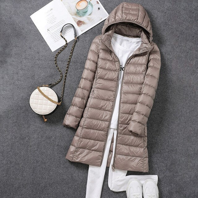 WW | Ultralight, Packable, Long Puffer Coat