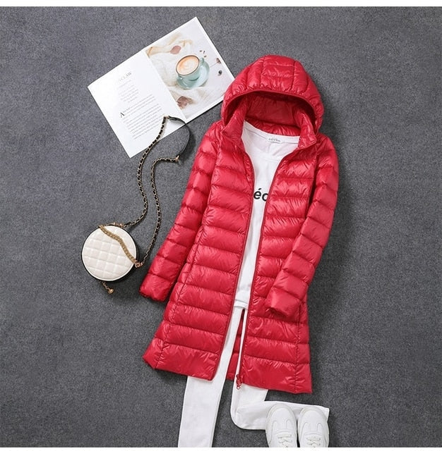 WW | Ultralight, Packable, Long Puffer Coat