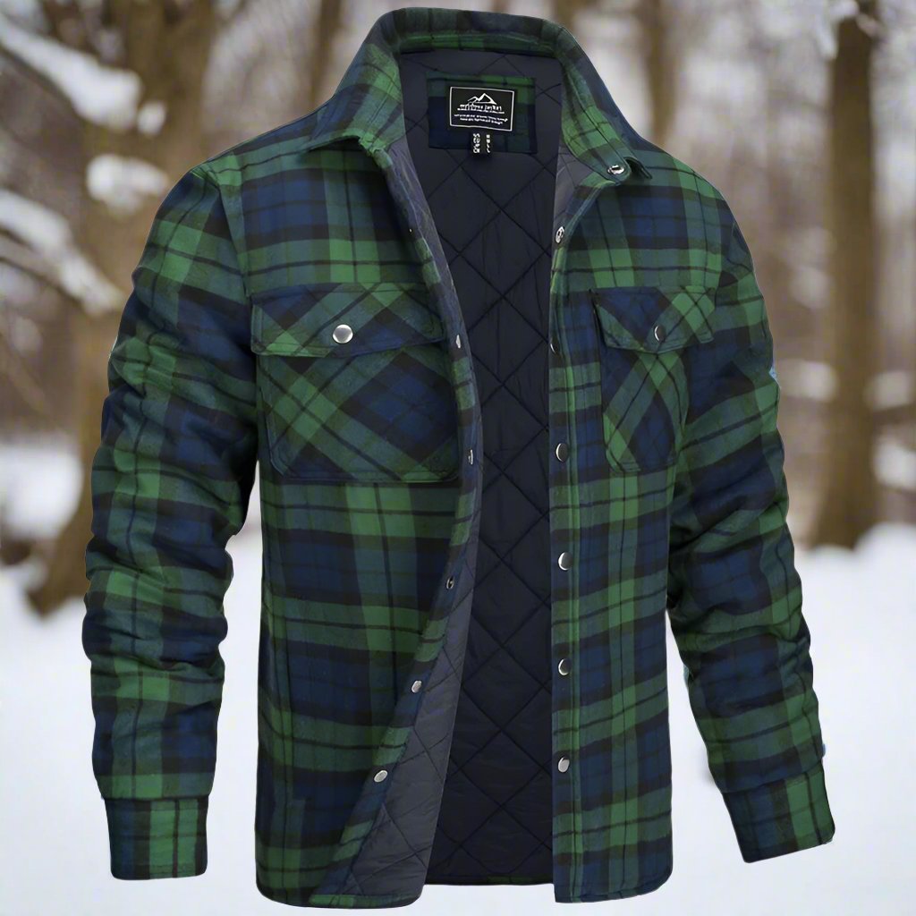 WW | Shirtjacke Steppflanell Karomuster Druckknöpfe Brusttaschen