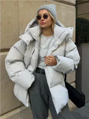 WW | Damen Kurze Jacke mit Kapuze