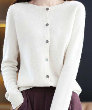 WW | Cardigan with Round Neck Women's Sweater