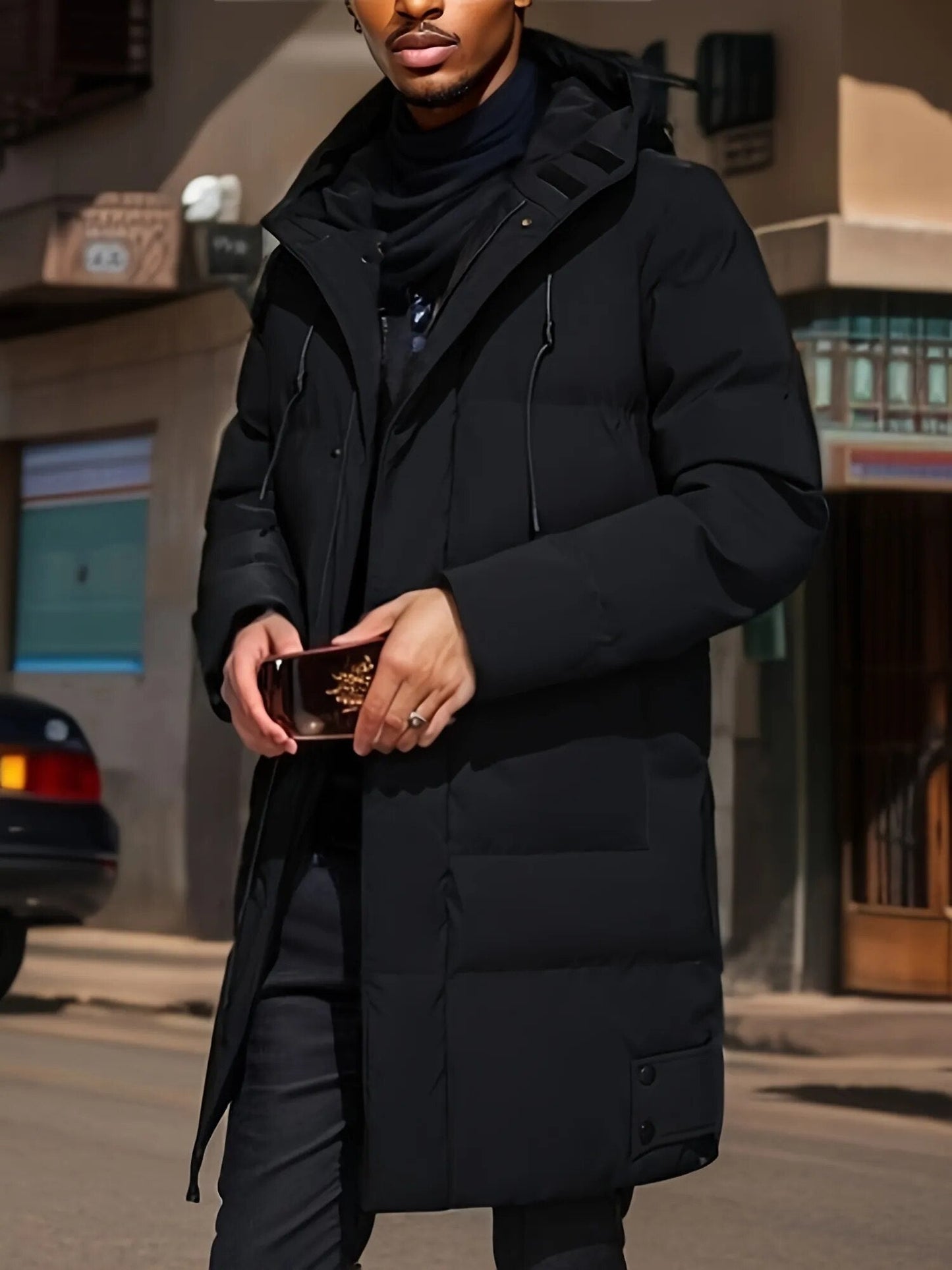 WW | Long Winter Jacket for Men Waterproof and Warm