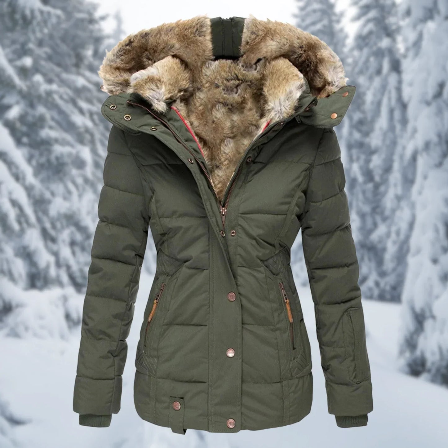 WW | Damen Winter Daunenjacke - Mit Kapuze