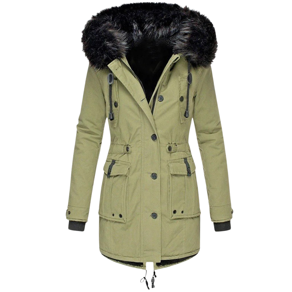 WW | Warm winter jacket with hood for women