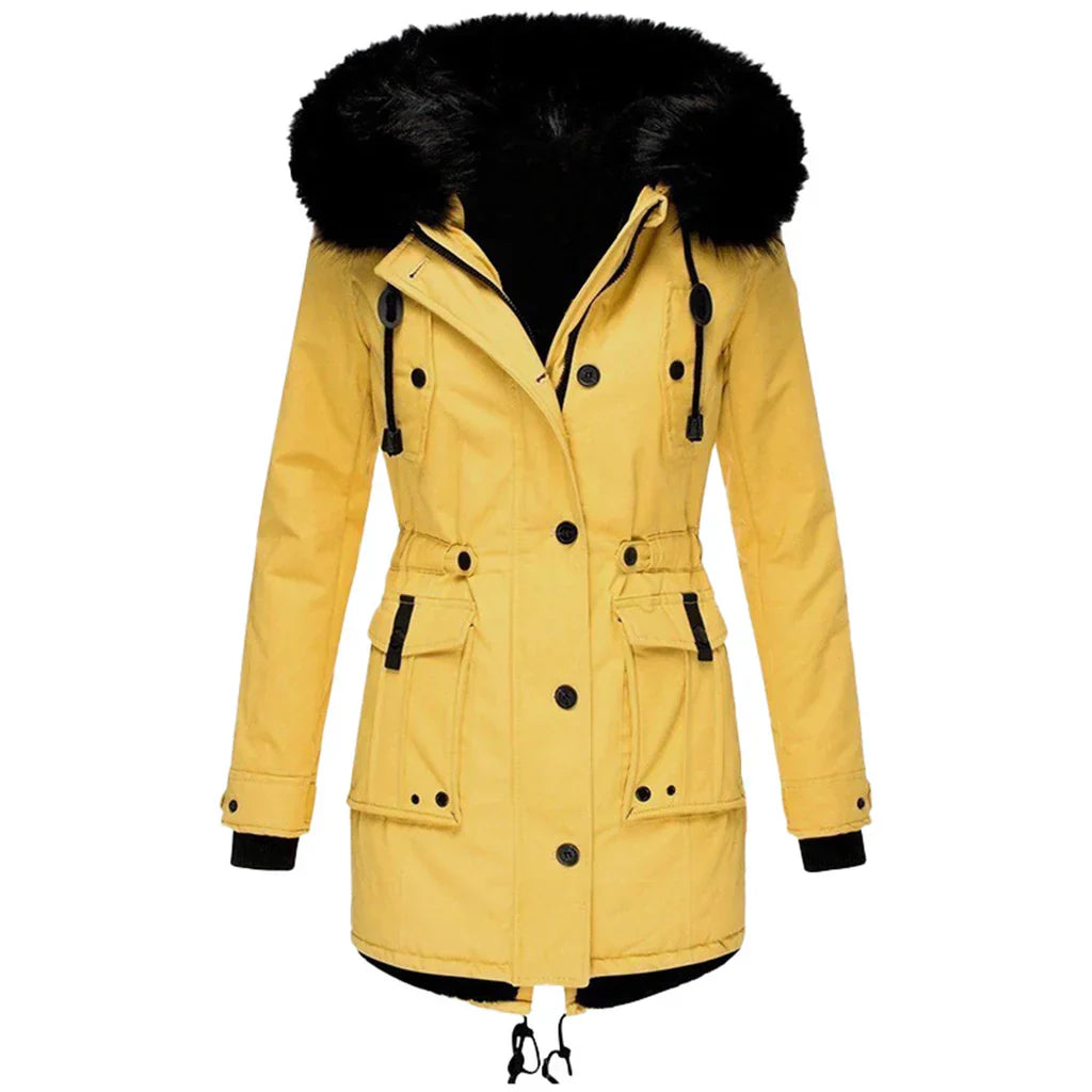 WW | Warm winter jacket with hood for women