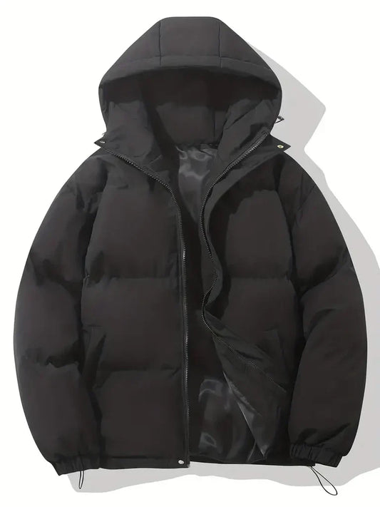 WW | Plus Size Puffer Jacket - Hooded Padded Hip-Length Jacket
