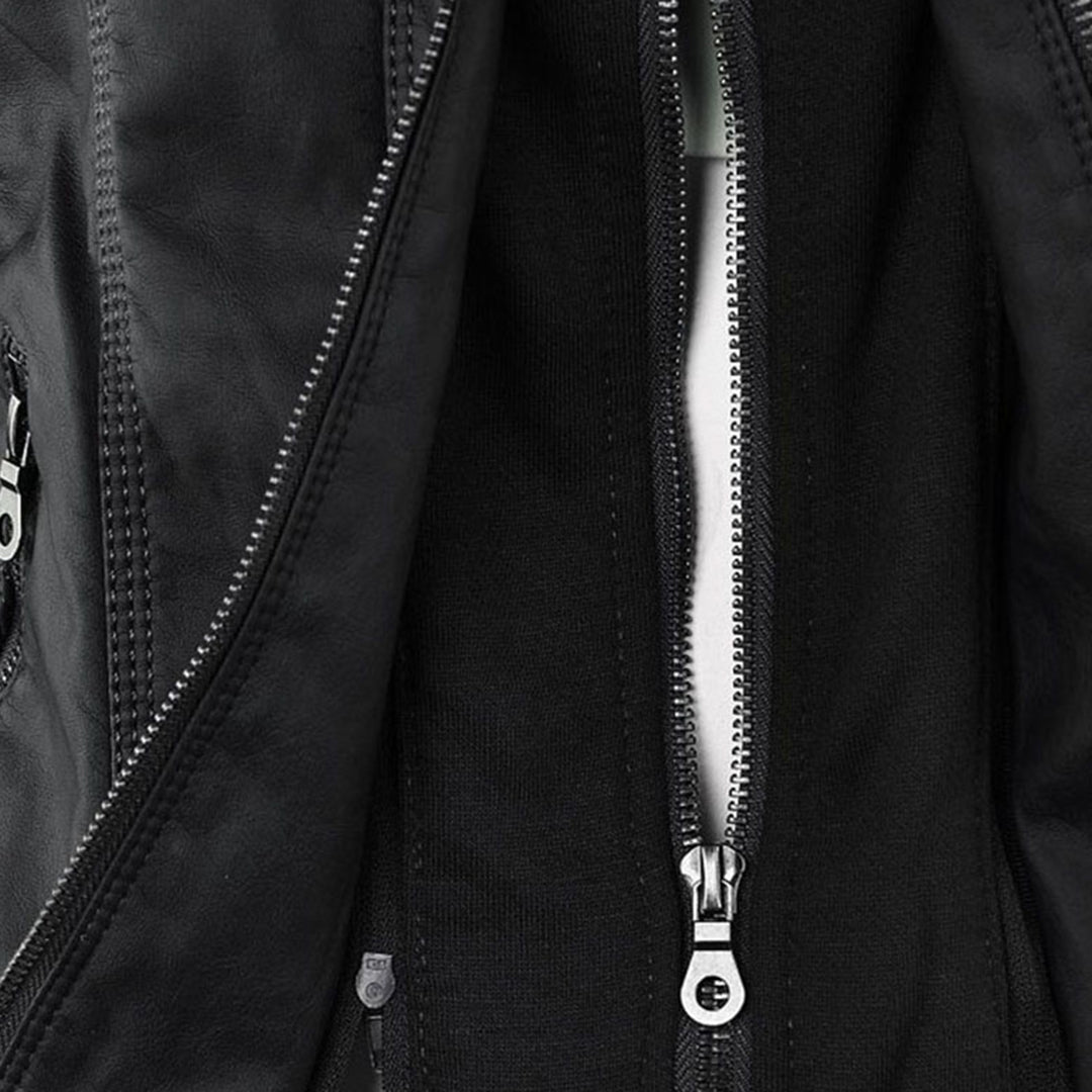 W&W - Damen Lederjacke mit Kapuze