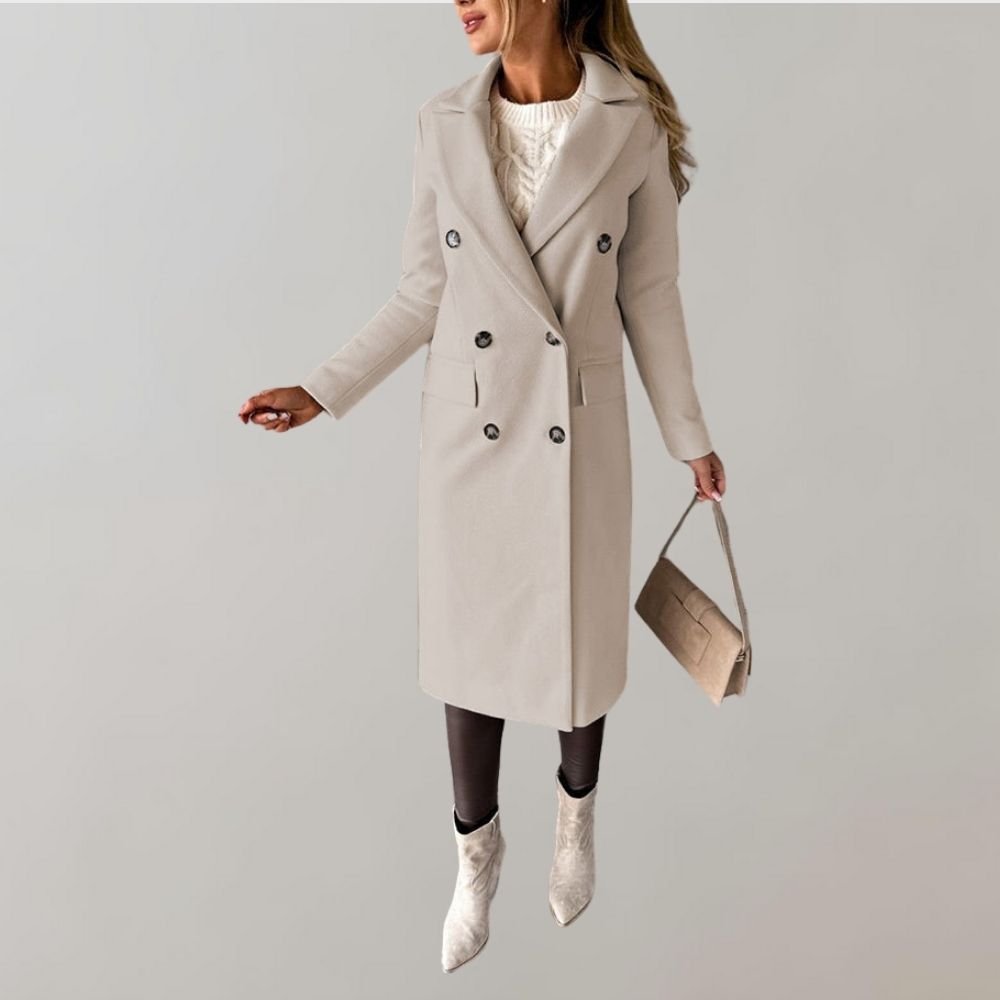 WW | Long Breast Coat - Tailored Fit - Classic Wool Blend Elegance
