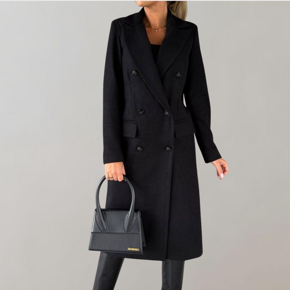 WW | Long Breast Coat - Tailored Fit - Classic Wool Blend Elegance
