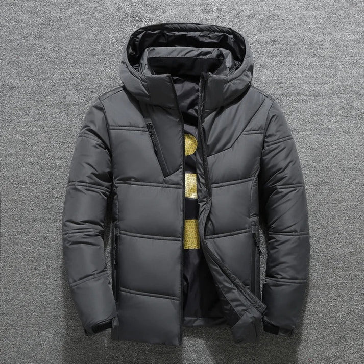 WW | Warme, wasserdichte Herrenjacke mit Kapuze für den Winter