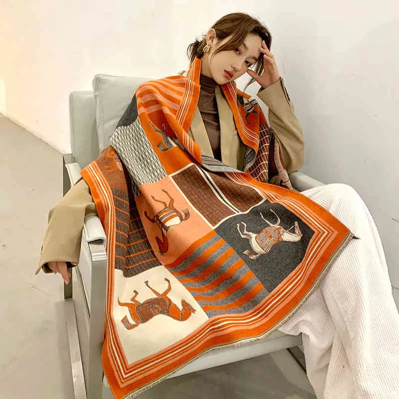 WW | Scarf - elegant women's oversized wrap