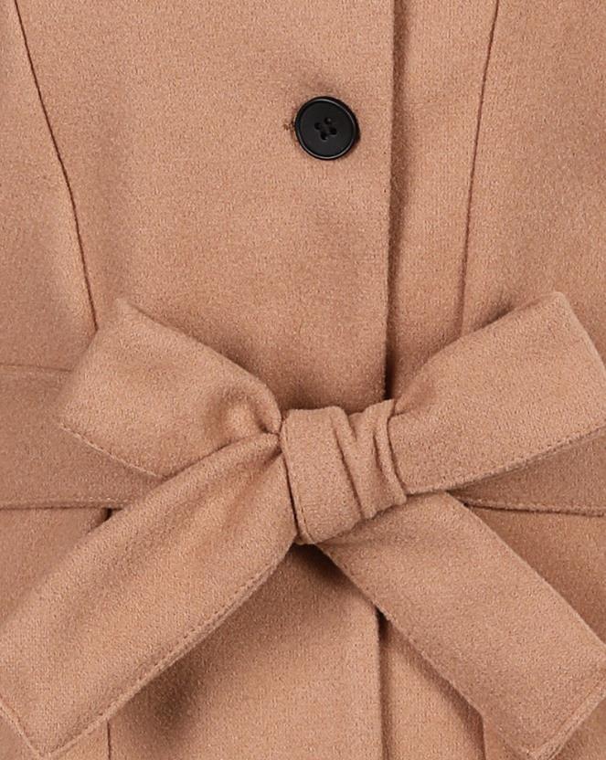 WW | Damen Langer Trenchcoat mit Knopfverschluss und Taillengürtel