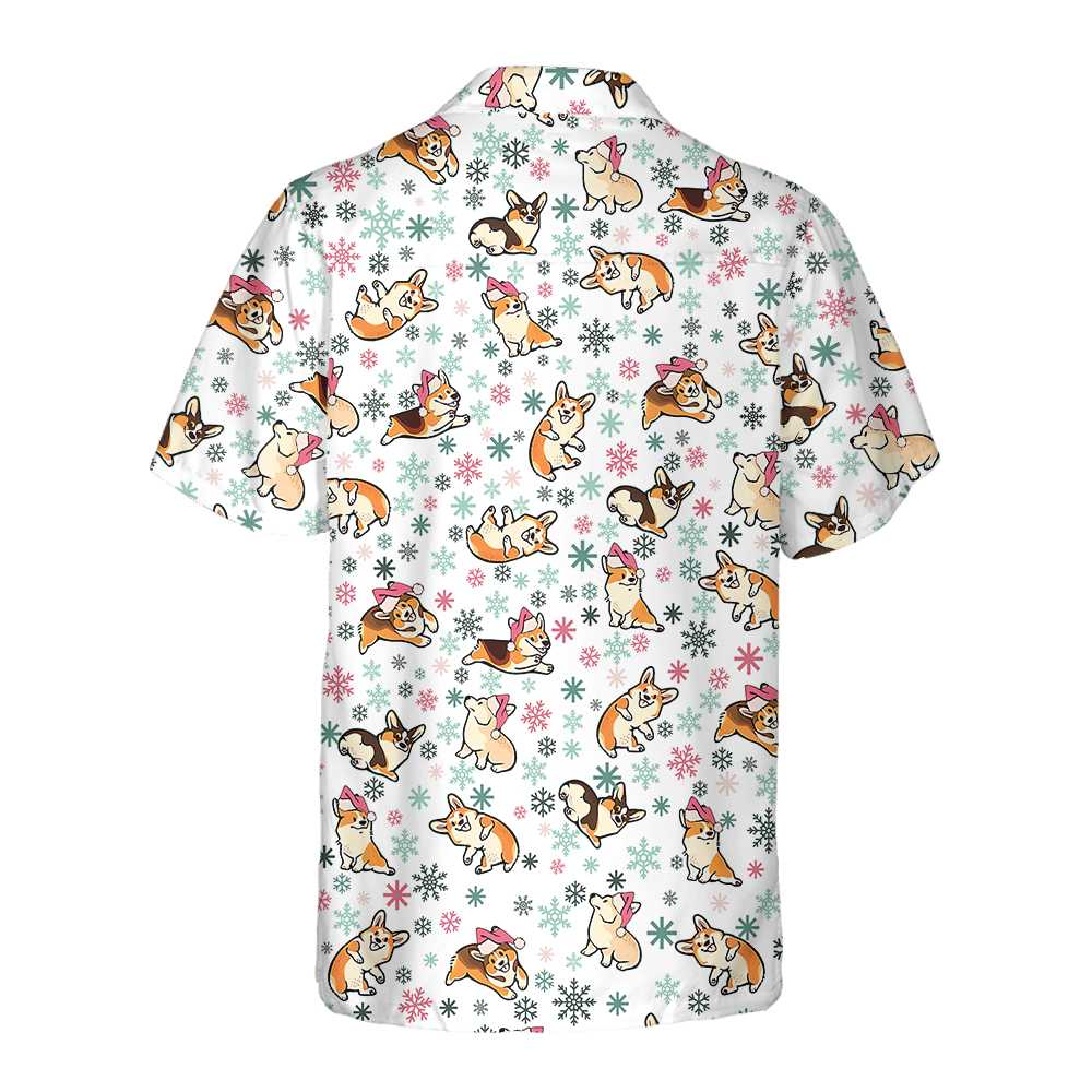 WW | Warmer Corgi für ein fröhliches Weihnachts-Hawaiian-Shirt, lustiger Weihnachts-Corgi, bestes Weihnachtsgeschenk