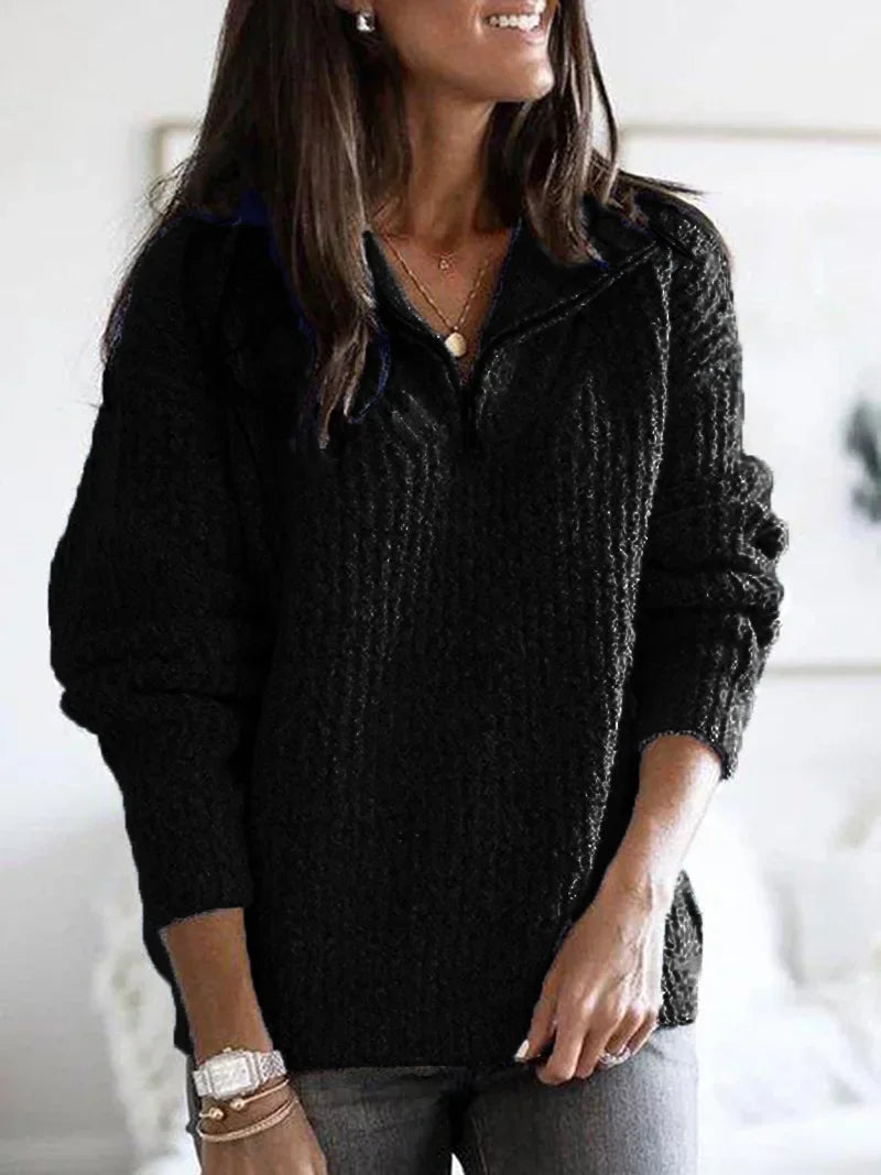 WW | Warm women's pullover with zipper