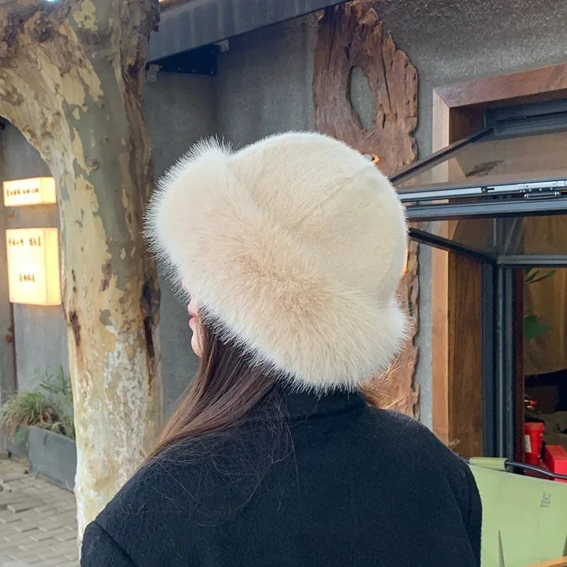 WW | Warmer Frauen Pelzhut aus Kunstpelz für Herbst und Winter