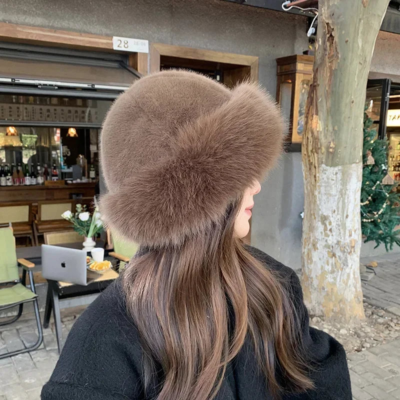 WW | Warmer Frauen Pelzhut aus Kunstpelz für Herbst und Winter