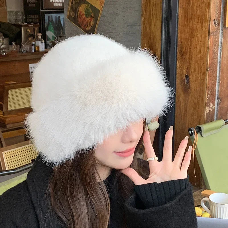 WW | Warmer Frauen Pelzhut aus Kunstpelz für Herbst und Winter