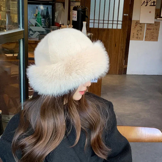 WW | Warmer Frauen Pelzhut aus Kunstpelz für Herbst und Winter