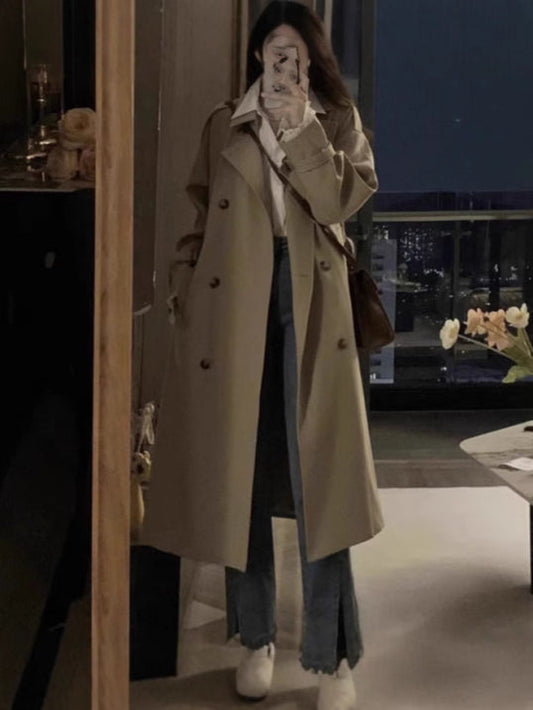 WW | Waterproof Trench Coat with Lapel Collar