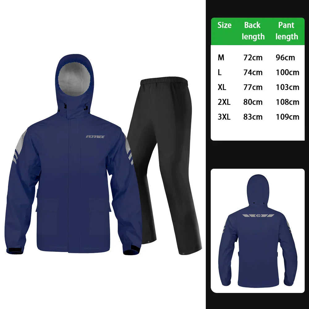 WW | Wasserdichte Motorrad-Regenjacke ergonomisch - Unisex winddicht