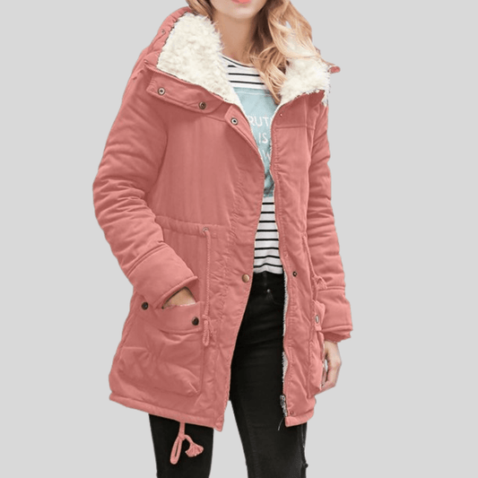 WW | Wasserabweisende Kapuzenparka Jacke mit Plüschigem Futter