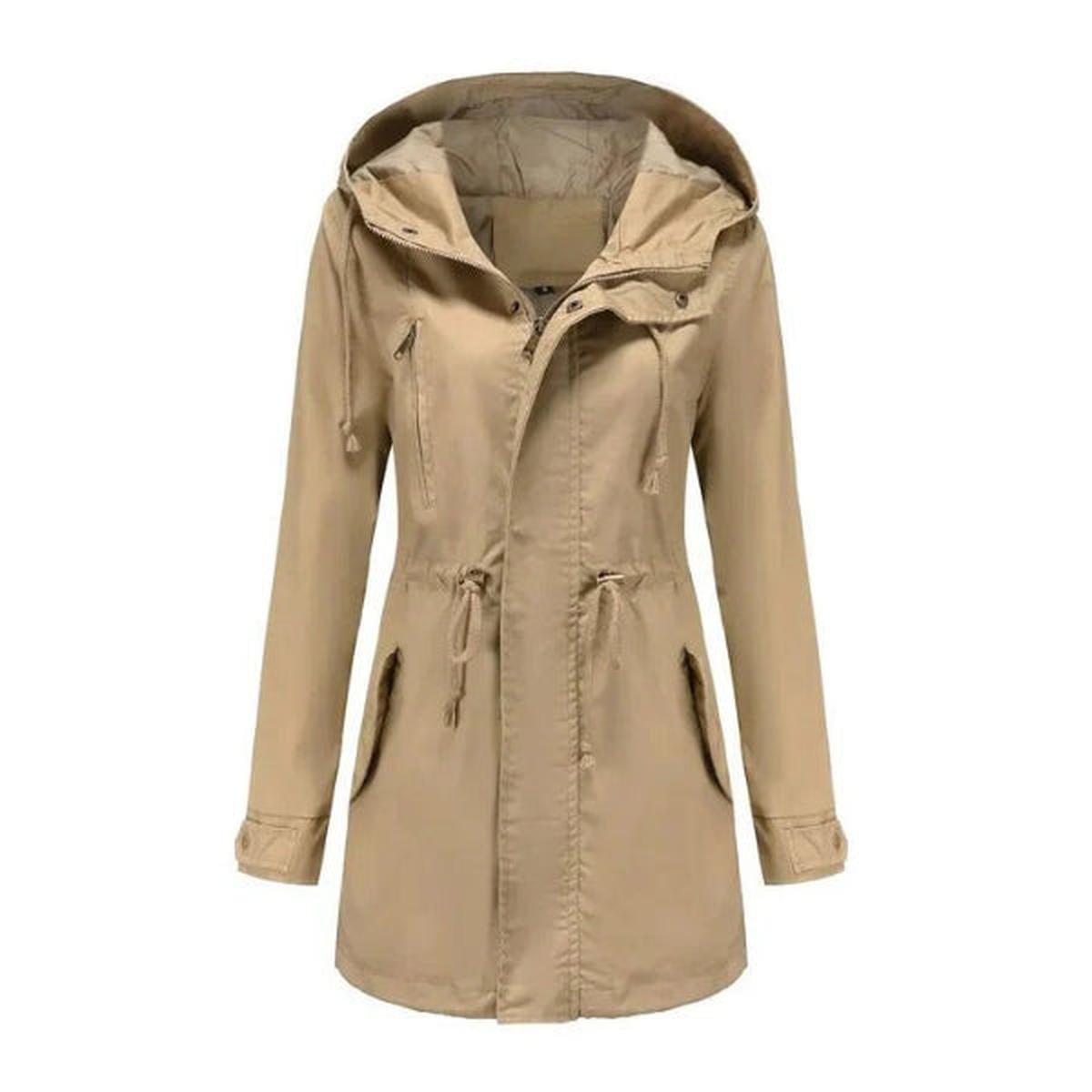 WW | Waterproof Hooded Long Coat For Women