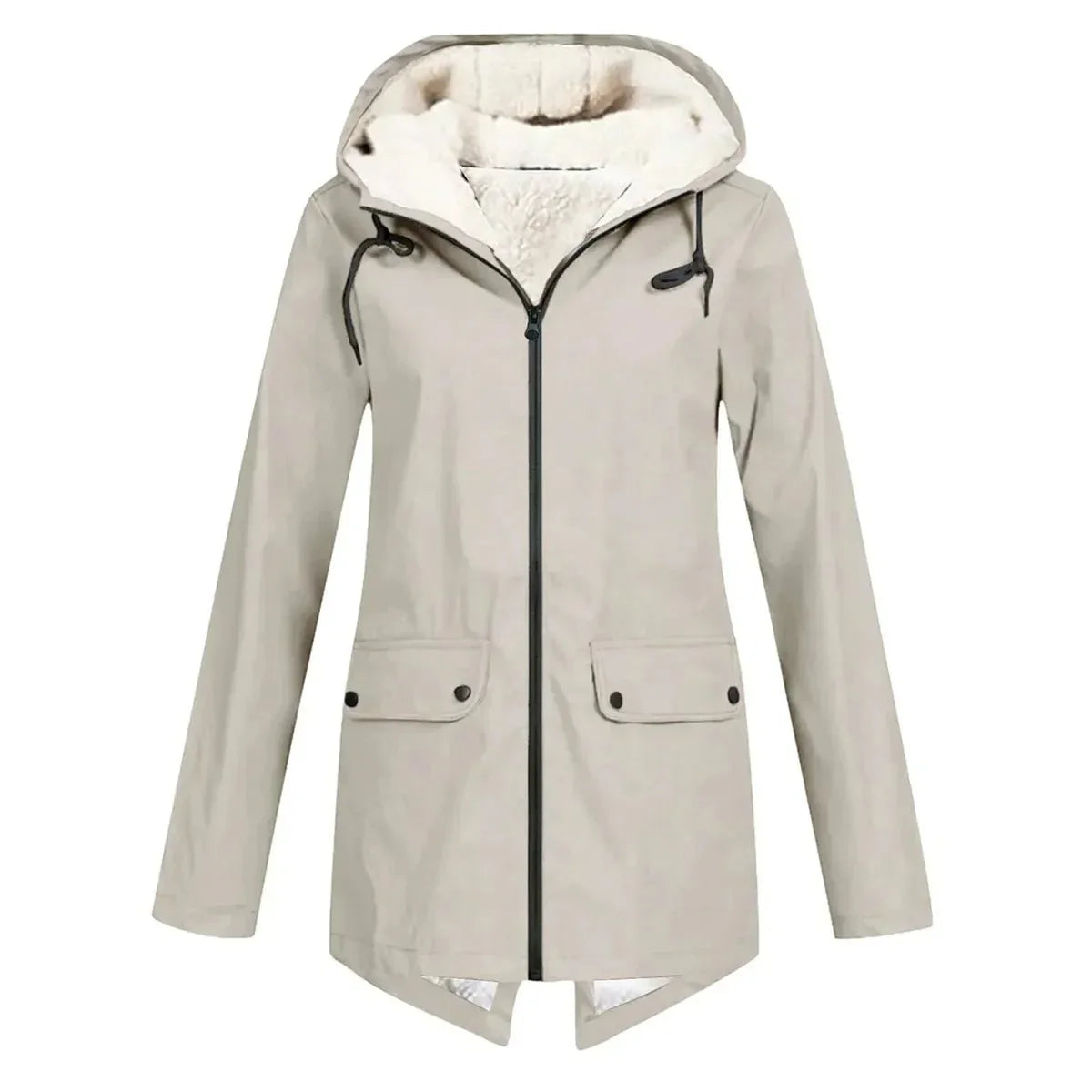 WW | Wasserdichter Hut Trenchcoat mit Fleece Futter
