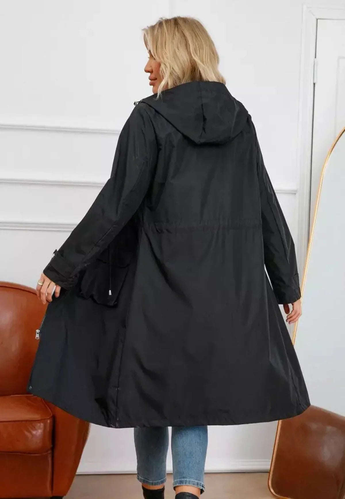 WW | Wasserdichter Over Knee Regen Trenchcoat
