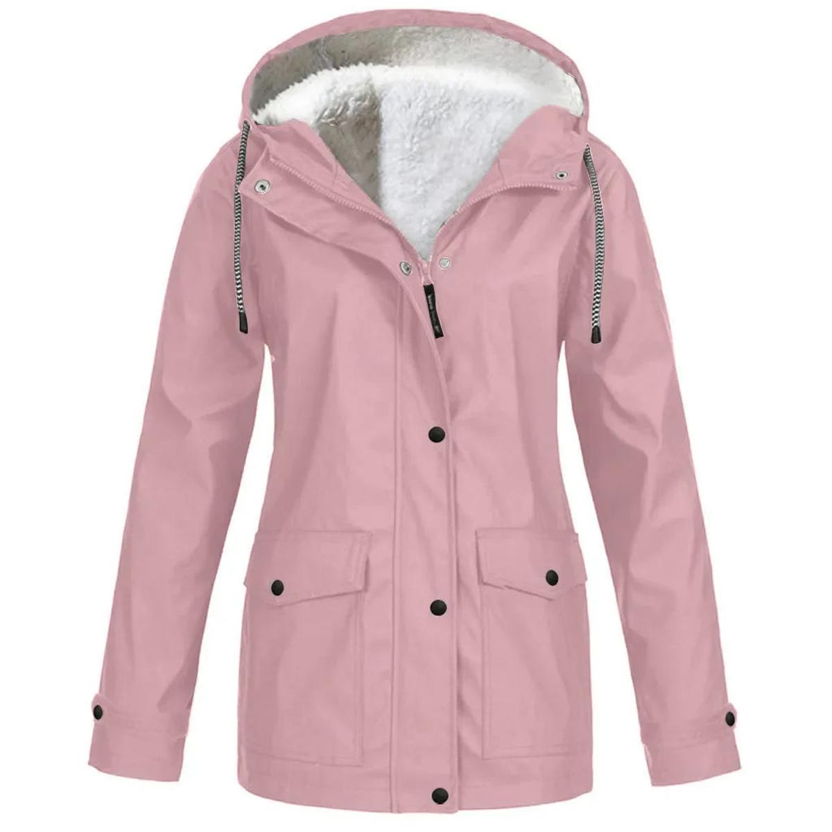 WW | Waterproof Windproof Fleece-Lined Outdoor Jacket with Hood