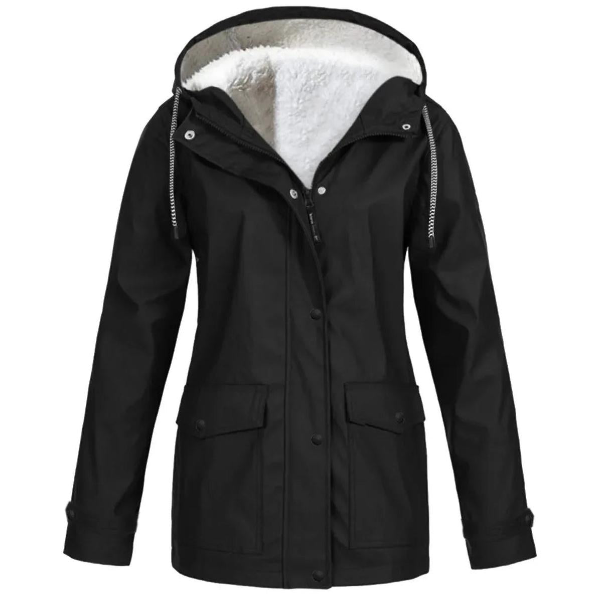 WW | Waterproof Windproof Fleece-Lined Outdoor Jacket with Hood