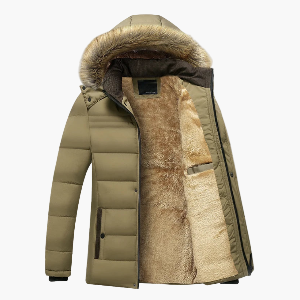 WW | Winterparka mit Kapuze und Kunstfell - Warm gefütterte Outdoorjacke für kalte Tage