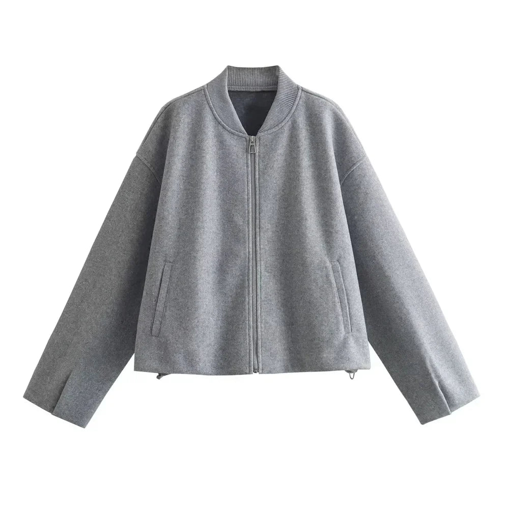 WW | Soft women's jacket with stand-up collar