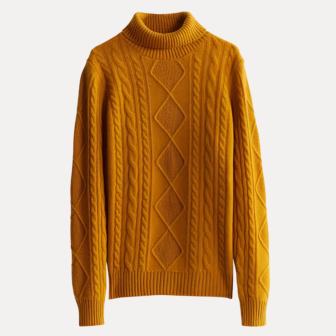 WW | Soft knit sweater with stand-up collar
