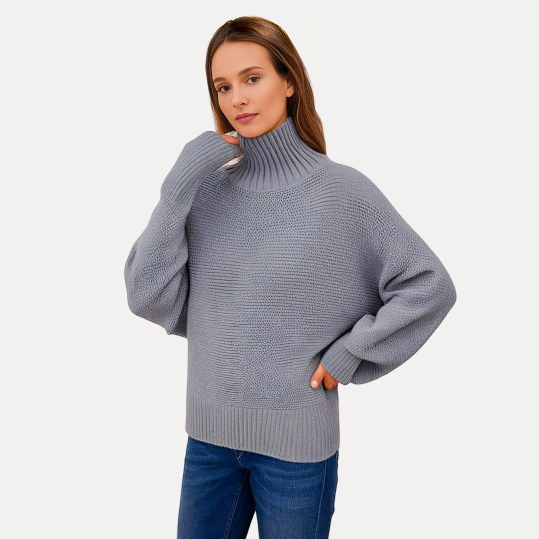 WW | Soft Wool Jumper with Stand-Up Collar