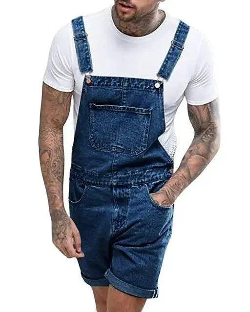 WW | Casual Denim Jumpsuit with Adjustable Straps and Pockets