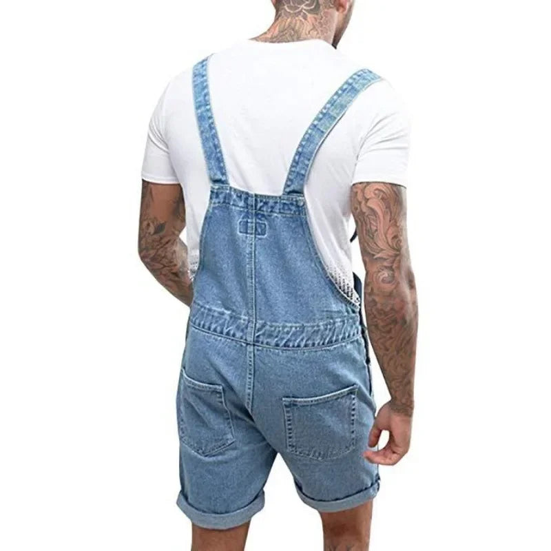 WW | Casual Denim Jumpsuit with Adjustable Straps and Pockets