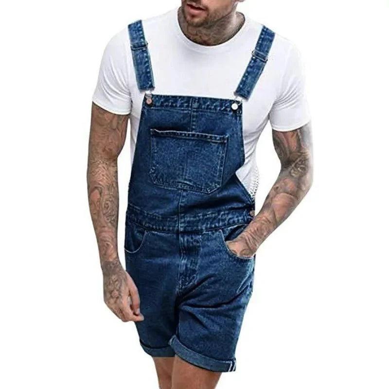 WW | Casual Denim Jumpsuit with Adjustable Straps and Pockets