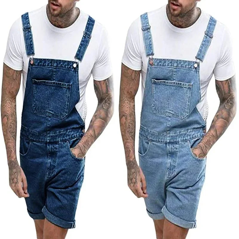WW | Casual Denim Jumpsuit with Adjustable Straps and Pockets