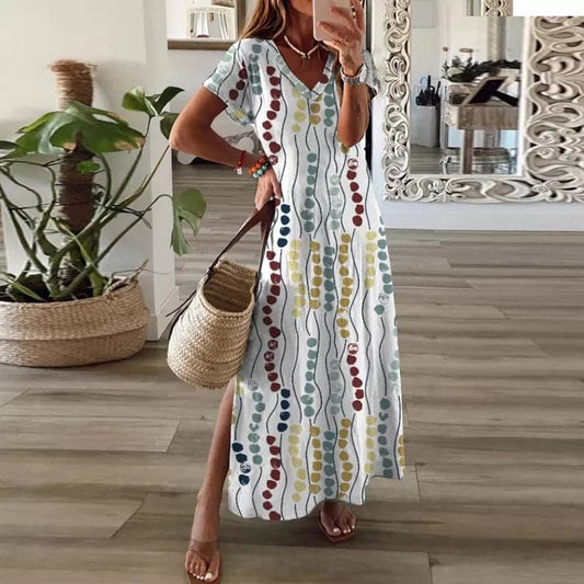 WW | Colorful V-Neck Maxi Dress