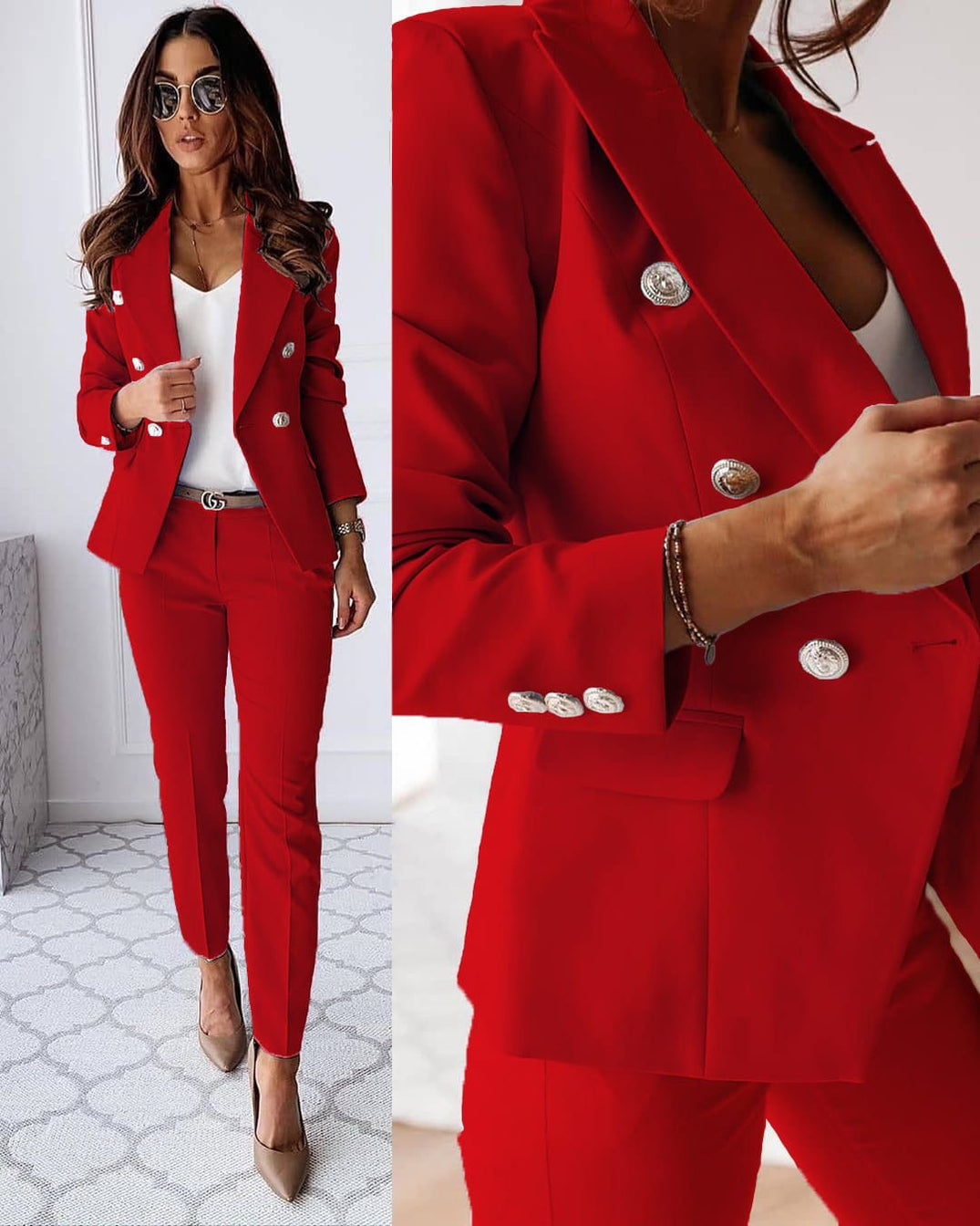 WW | Elegantes Anzugjacke und Hose für Damen