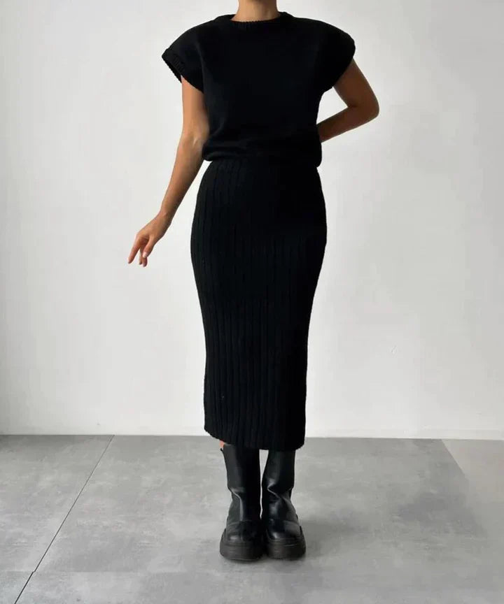WW | Strickweste und Rock Set für Frauen