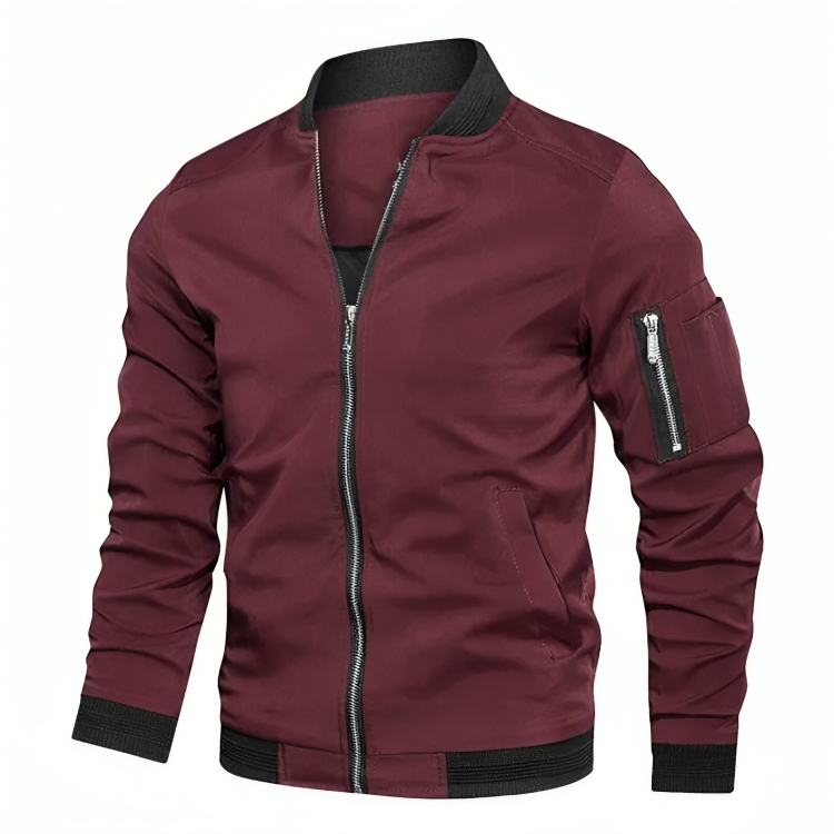 WW | Men's Zipper Weather Resistant Summer Bomber Jacket