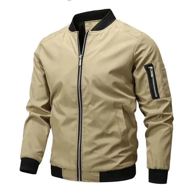 WW | Men's Zipper Weather Resistant Summer Bomber Jacket