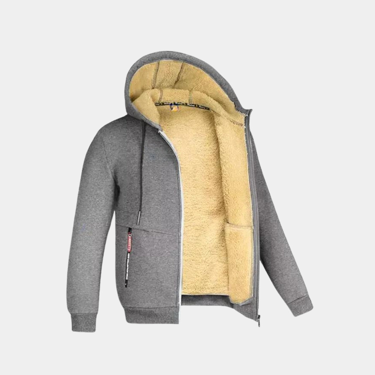 WW | Hoodie Fleece Lined Zip-Up Hoodie Men's Hoodie Jacket
