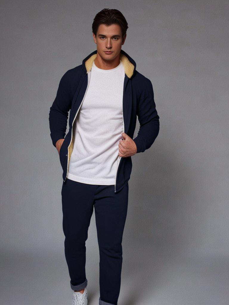 WW | Hoodie Fleece Lined Zip-Up Hoodie Men's Hoodie Jacket