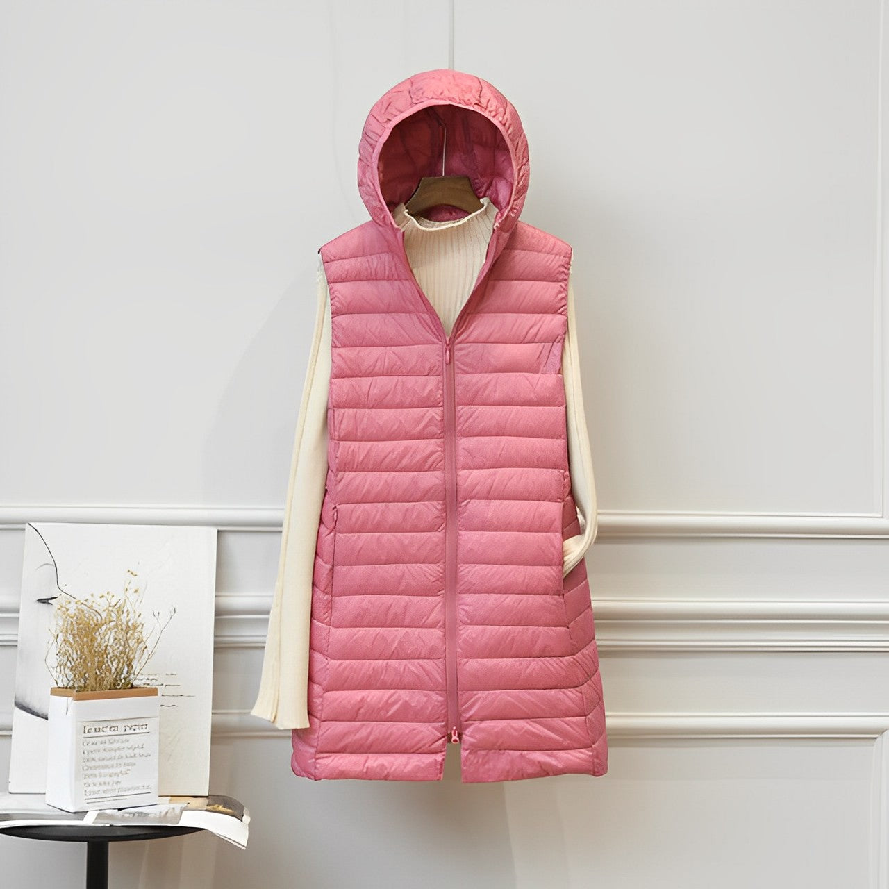 Sleeveless long coat
