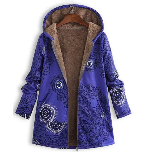WW | Dicke, bedruckte Kaschmir-Jacke